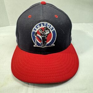 VTG Washington Senators New Era 5950 Pro Model Fitted Cap 7 1/4 Wool Made in USA